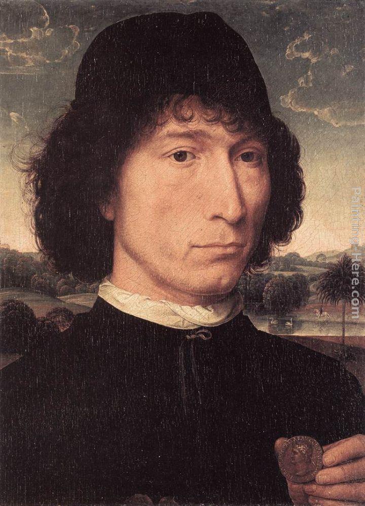 Hans Memling Portrait of a Man with a Roman Coin